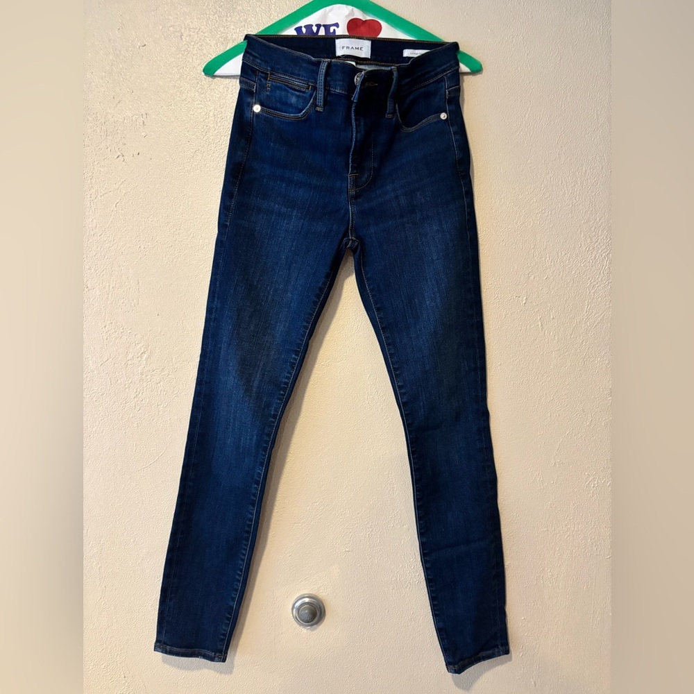 Frame Denim Skinny Jeans Classic Blue
